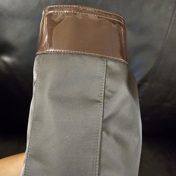 Tory Burch Brown Nylon Leopard Heart Tote Handbag EUC - Picture 7 of 16